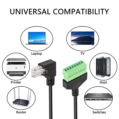 RJ45 Schroef Terminal RJ45 Man tot 8 Pin Schroefblok Terminal Solderless Kabel voor Cat5/6/7 Ethernet Extender AV CCTV Network Adapter (Links) 4