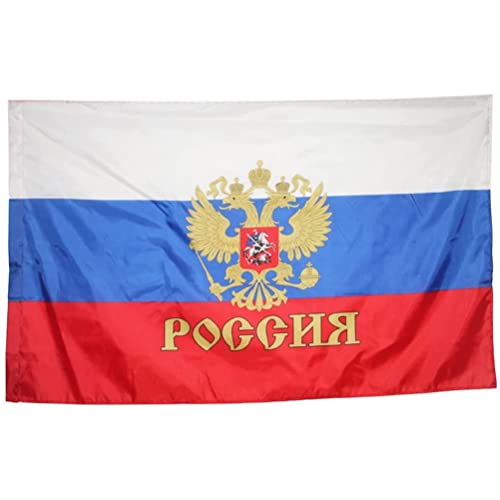 Nationale vlag van Rusland, Polyester vlag Banner voor binnen en buiten gebruik, 90 x 150 cm, blauw en rood