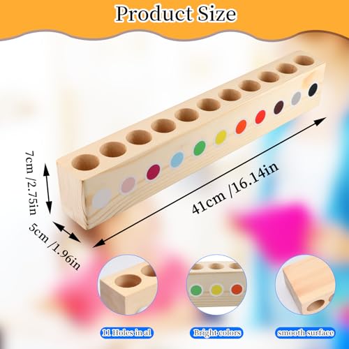 Houten Pen Houder Bamboe Pen Houder Organisator Bureau Organisator Pennen Bamboo Pen Box voor Gekleurd Potlood, Bureau Pen Organisator voor Kinderen