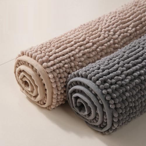 Non Slip Bad Mat Chenille Bad Mat 50 x 80 cm Zachte en comfortabele badmat Super Absorberende Fluffy Bad Mat voor Badkamer Machine Wasbaar 5