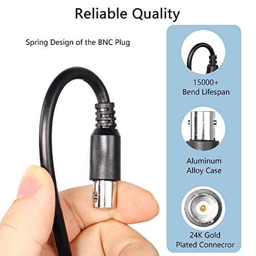 6.35mm Plug naar BNC Bus Kabel BNC Bus naar 1/4 Inch Mono Plug Two Way Extension Kabel voor CCTV DVR Camera Antenna Radio etc. (BNC Vrouw) 3