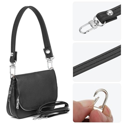Leren portemonnee handvat riem, 2 stuks 10 Inch Leren portemonnee riem vervanging DIY Vrouwen Clutch Bag handtas Bovenste handgreep Riem Reparatie Accessoires Paars 3