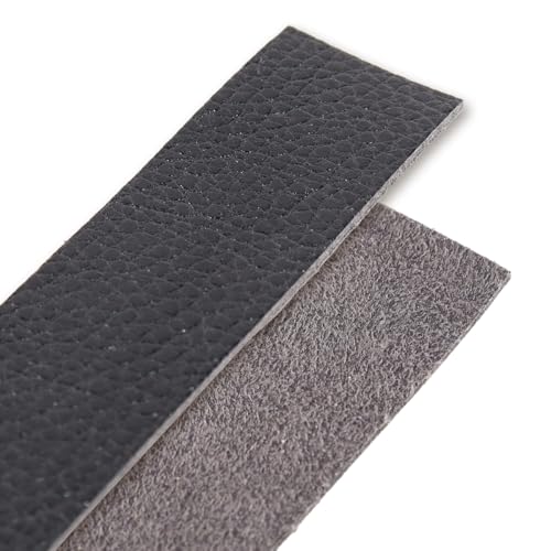 25 mm x 2 m kunstnerfleren band voor handgemaakt doe-het-zelfprojecten, gitaarriem, armband, sieradenpootschap, zwart leer 5