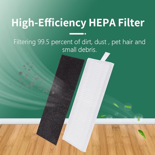 18 Pack Accessoires Set voor Ecovacs Deebot OZMO U2 DGN22 U2 Pro Robot Stofzuiger, 1 hoofdborstel, 6 zijborstels, 6 HEPA Filter, 5 mopdoek 5