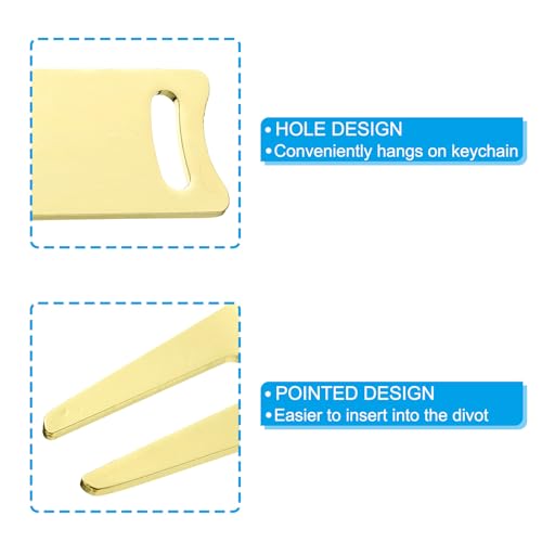 Metal Buigen Golf Divot Repair Tool, Metal Golf Fork accessoire gebogen Spit voor Golf Golf mannen vrouwen 3