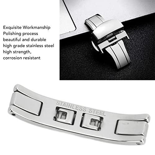 Roestvrij staal horlogeband gesp, horloge band gesp vervanging gereedschap horlogebanden Bands Buckle Replacement Universal Opvouwbare Dubbele Trek Vlinder Implementatie sluiting voor, riempje 4