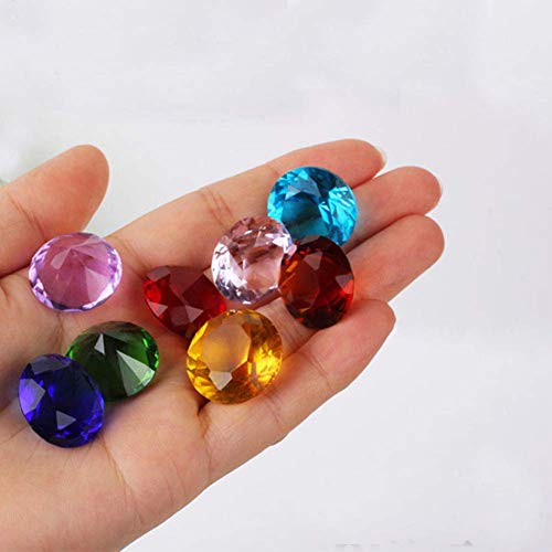Acryl Diamanten Kleurrijk Ca. 145 stuks 20mm Diamond Crystals Transparant Crystal - Transparant Tafel Decoratie Sprinkle Decoratie Bruiloft Decoratie (20mm Diamanten Kleurrijk) 5