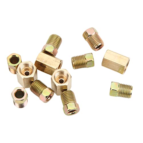 Omgekeerde Flare Brake Line Assortiment 12pcs Remlijn Fittings Set 3/8in-24 Thread 4-Union 8 Nut voor 3/16in Tube 5