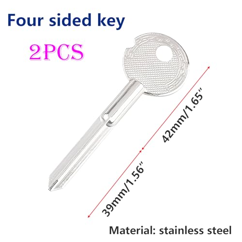 2PCS Universele deurbeveiliging Rack Bolt Wrench, Window Wrench, Lock Bolt Key voor deuren en Windows Locks, sleutellengte 81mm