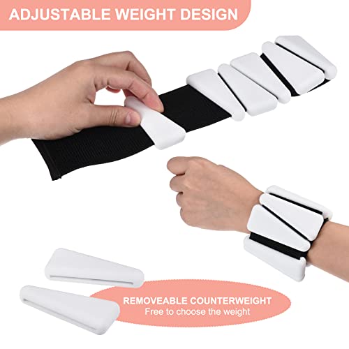 Verstelbare pols enkelgewichten, 0,9 kg totaal (0,5 kg per stuk) trainingspootgewichten voor vrouwen en mannen voor het trainen van yoga joggen 4
