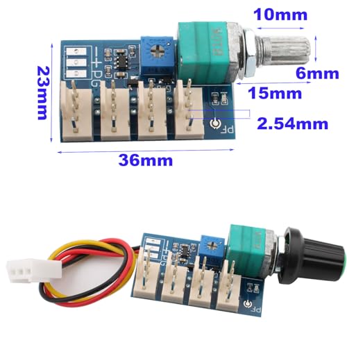 DC 0-12V PWM Fan Speed Controller, 4 Pin, 4 kanalen, PC CPU Speed Controller, Computer PC Frame Controller (met Pre-Wired Terminals)