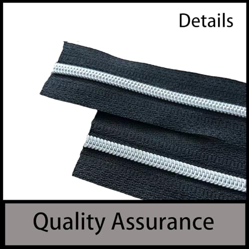 10 Pack Silver Headless Zippers, Rose Gold Headless Zippers, Silver Nylon Spiral Zippers met zilveren tanden, Geschikt voor zakken, Do It Yourself Naaldwerk, Naaien (Rose Gold Black) 3