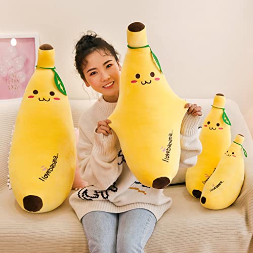 Plush knuffelspeelgoed, banaankussen, Kawaii banaan kussen lange banaan pluche speelgoed, pluche kussen, banaan, pluche speelgoed, cartoon pop, gevulde pluche banaan kussenspeelgoed, geschenk voor kinderen 5