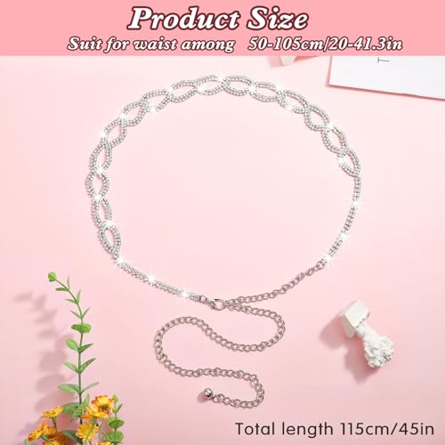 Rhinestone Women's Waist Belt Crystal Waist kettinggordel verstelbare kunstmatige diamanten broekband voor Jeans 4