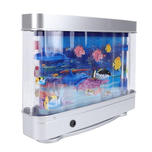 Mini Decoratieve Tropische Aquarium Lamp, Aquarium Nacht Licht met Beweging Vis, Sensory Therapie Speelgoed voor Baby's, Slaapkamer, Kantoor, Zeeleven 4