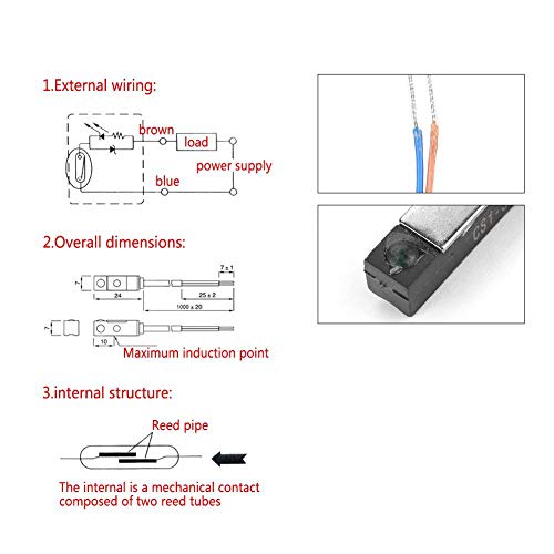 CS1-S SPST Normaal Open cylindro pneumo Sensore Magnetico Interruttore riet 5-240v DC/AC 5
