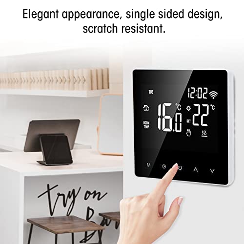 ME81H LCD thermostaat voor water en elektrische vloerverwarming, meerdere kleuropties (witte rug en witte knop 3A) 4