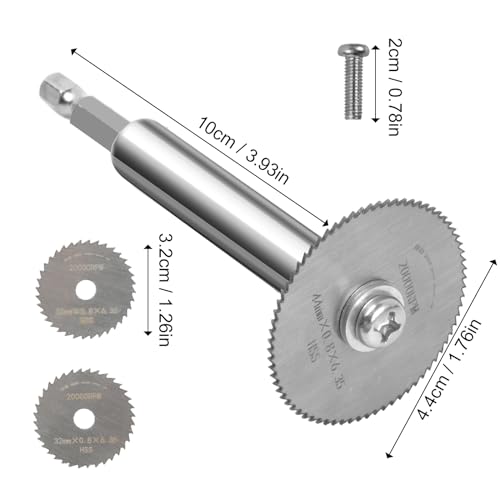 Circular Saw Blades Set, HSS Circular Saw Blades, PVC Sanitair Binnensnijder, 6,35mm (1/4") Hex Shank, 4 stuks zaagbladen (32mm x 2 + 24mm x 2), rondzaagstaalbladen voor hout