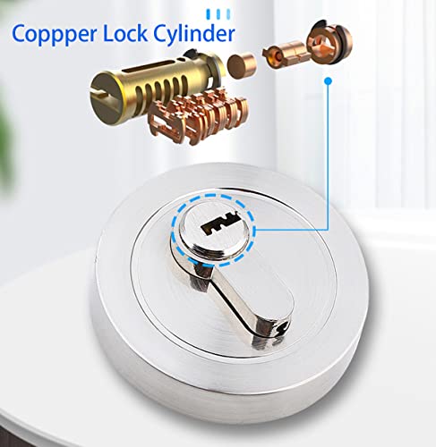 Single Cilinder Deadlock, Ronde Deadbolt slot met sleutels, moderne deursloten, zinklegering Deadbolt, onzichtbare deur slot voor voordeur, ingang deur, doorgang deur