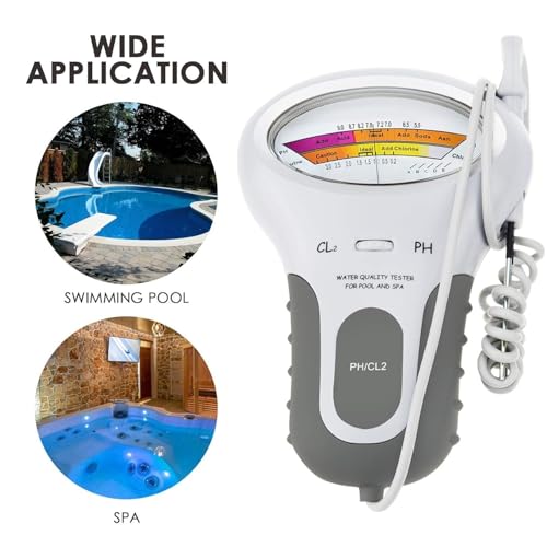 Zwembad Water Test Kit PC-102B CL2 Chlorine & PH Tester Waterkwaliteit Analyzer met sonde voor Zwembad Spa 5