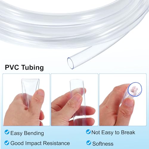 PVC slang 4/5 inch ID x 7/8 inch OD (20mm x 22mm) 5ft/1.5 Meters, flexibele heldere Vinyl buis, waterslang buis voor omgekeerde Osmose systemen Waterfilters, Helder 3