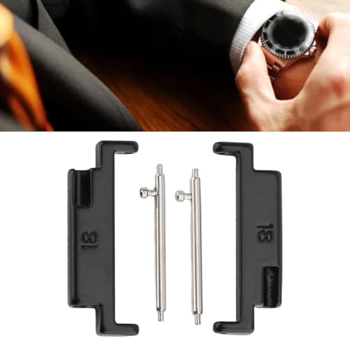 18-22mm Metal Watch Band Adapter, Premium Connector Set voor Smartwatches, Origineel Design, Eenvoudig te installeren, met 2 Spring Bars, Universal Fit voor horlogebanden