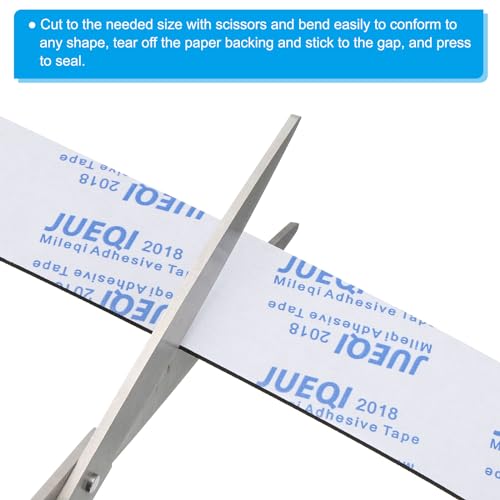 Schuimverzegelingsband, 5 m, 45 mm breed en 2 mm dik, enkelzijdig voor het verzegelen van meubels Deuren, voor raam- en buisisolatie, zwart 5