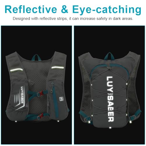 Running Rugpacks, Lichtgewicht Hydration Vest Rugzak met Reflectief Design, Vrouwen Mannen Functioneel Running Vest, Hydration Vest Pack voor Outdoor Klimmen Wandelen 4
