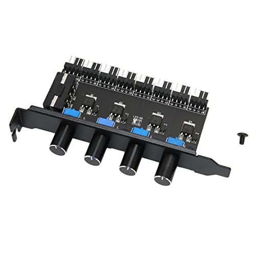 72W PCI Bracket PC Ventilator Hub met 4 Knoppen, 8 Kanalen, 4PIN Interface - CPU, Chassis, HDD, VGA PWM Koelventilator Snelheidsregelaar