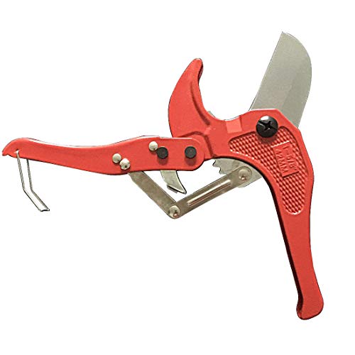 Plastic Tube Cutter BE-TOOLPlastic/Vinyl Tube Cutter 42mm/1.6 Inch Cutting Heavy Tube and Tube Cutter 1-5/8inch/42mm Gereedschappen voor PVC CPVC PEX PE PPR Rood 3