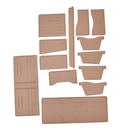 Acryl template lederen patroon ambacht voor portemonnee potlood behuizing DIY helder acryl portemonnee patroon stencil model 5