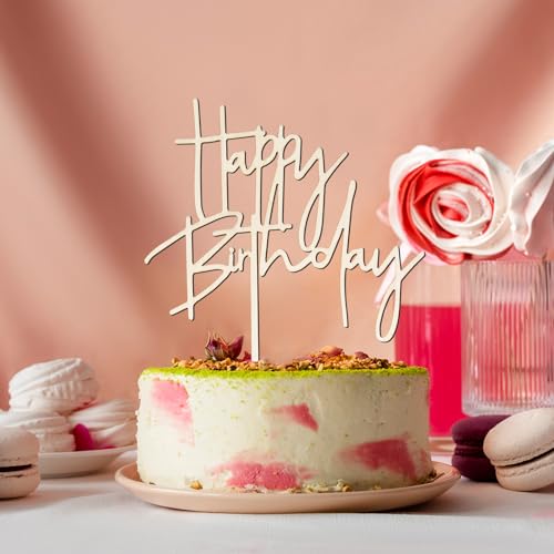 1 Piece Topper Cake Verjaardag Happy Birthday Cake Topper gemaakt van hout decoratie voor verjaardag cake decoratie verjaardag kinderen jongens 5
