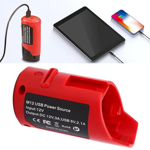 USB Oplaadadapter voor Milwaukee M12 Avec Port USB DC voor mobiele telefoon, tablet, stuurprogramma Waistcoat, kinderen 5