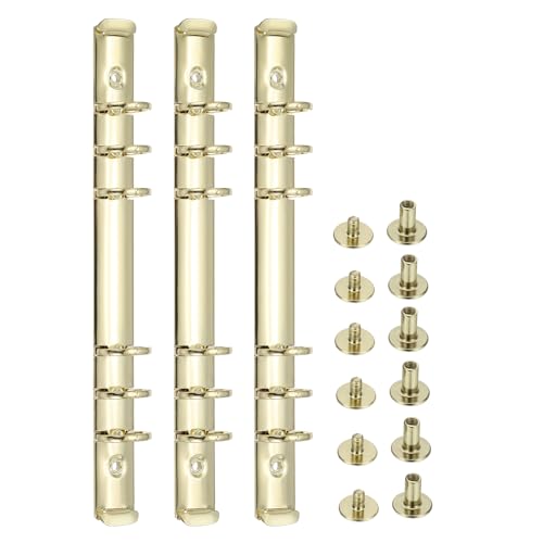 A5 Ring Binder Mechanismen, 3 Set 6 hole vervanging Kit voor Binder Planner Binder Accessoires Home Classroom Office Gold Color