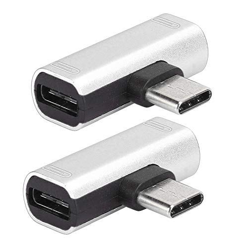 USB C Splitter 1 tot 2, 2Scs Typec Converter Dual 2-in-1 naar hoofdtelefoon en oplader adapter (Zilver), Aansluitingen & Adapter 5