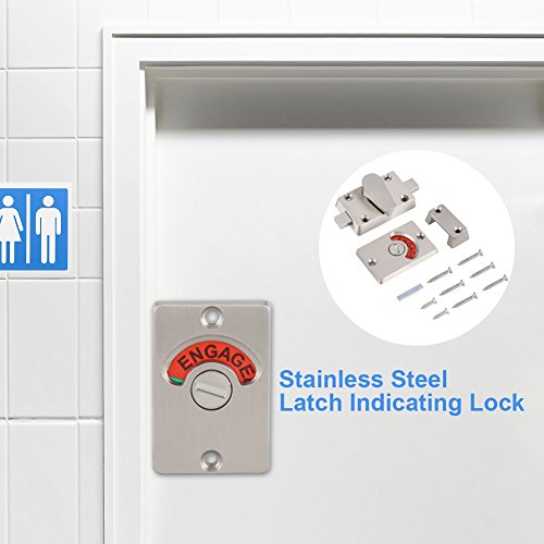 Mootea Latch Lock Privacy schermdeur slot Schroeven voor toilet, openbare badkamer