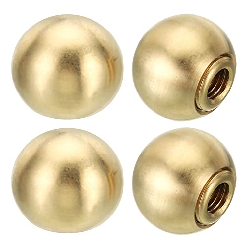 17.5mm Messing bollen lamp einde stukken met pijp pijp Set 4 Set Lampschade decoratie cap noten voor meubels verlichting