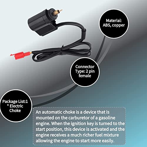 2 Pin Carburator elektrische Choke,ABS Koper Carburator Automatische elektrische Choke voor GY6 50cc 125cc 150cc Scooter brommer