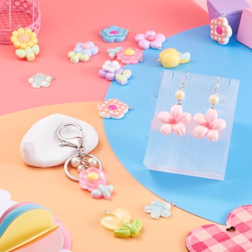 Mooie bloemen/Cat/Gamepads Hars Dangle Charms Honey Bee Charms voor DIY Sieraden maken