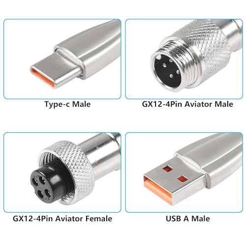 Spiral Keyboard Kabel voor Gaming Keyboard, Spiral Vlieger Toetsenbord Kabel, Type C naar USB-A Kabel met afneembare piloot Jack, Dubbele Sheated Mechanische Toetsenbord Kabel