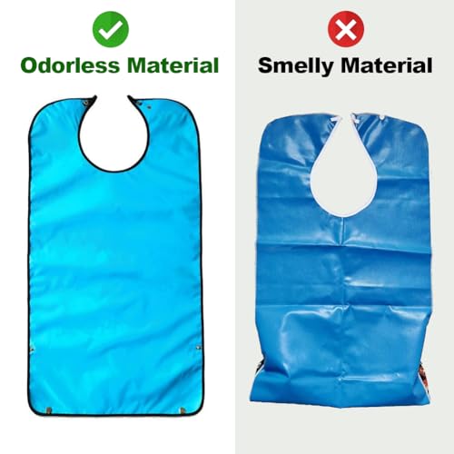 Adult Bibs voor Ouderen Wasbaar, 2 Pack Waterproof en Herbruikbare Adult Bibs voor het eten van Adult Bibs voor Vrouwen, Kerstdiner,, Black 4