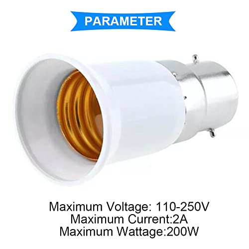 10 st B22 naar E27 Bulb Adapter, Lamp Base Converter, Bajonet Converter voor LED, Energie besparen Lampen met elektrische Pen Tester