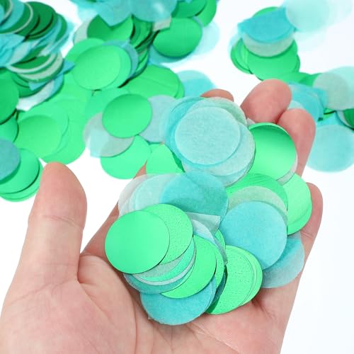 Ronde weefsels Papier Confetti 1 inch, tafelconfetti cirkel Dots voor bruiloft verjaardag feest ballon decoraties (50g), Turquoise 3
