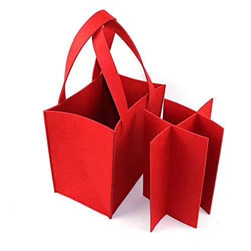 Felt Cloth Bier Bag Wijn Flessendrager Herbruikbare Felt Wine Tote Bag voor Travel Picnic Birthday Party BBQ Str, Grey, 18*8.5*24, Modern design, Grijs, modern