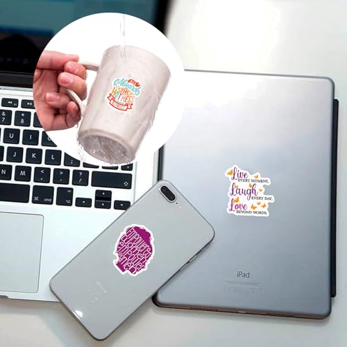 Pack of 50 Stickers Sayings Waterproof Inspiration Sticker Set Mooie Aantrekkelijke Motivatie Stickers Mental Health Stickers Positieve Stickers Zegt voor Scrapbooking Waterflessen 5