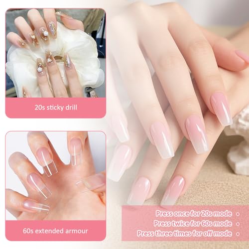 UV-lamp voor Gel Nails Mini 20/60S Mini UV Lamp voor Gel Nails Reizen UV-lamp voor spijkers oplaadbaar met stand voor Gel Nail Polish Nail Lijm Nail Tips 4