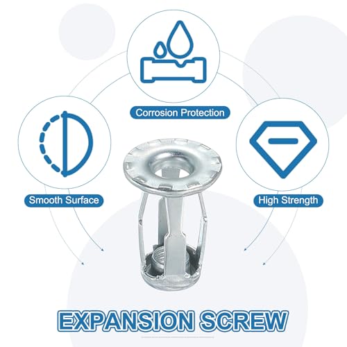 Uitbreiding Schroefmoeren M5, 10 st. Jack Groove Carbon Steel Petal Shape Rivets Plug-in Noten Holle Wand bevestigen elementen Thin Soft Wall Iron Scale 3