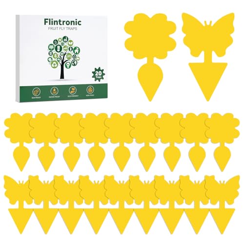 Sticky Flytraps, 20 stuks Yellow Flycatchers, Yellow Sticker Effectief voor Vliegende Insecten Gemengde Vorm