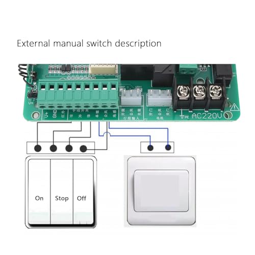 Universele bedieningsplaat voor schuifpoortopener, verbeterd vermogen, motorweerstand verstellingsknop, sterke gevoeligheid, motorische vermogensaanpassing (220 V)