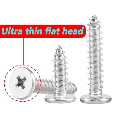 20 st. Zelftappende schroeven, M3 x 8mm Phillips Houtschroeven, Ultra-dunne Flat Head Schroef 3